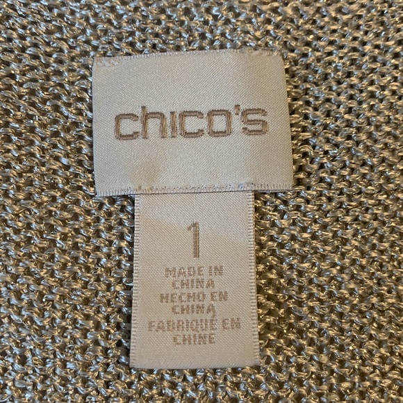 Chico’s gold sweater tank. Size 1 - Picture 6 of 7
